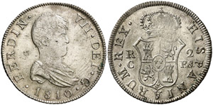 1810. Fernando VII. Catalunya. FS. 2 reales. ... 