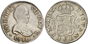 1811. Fernando VII. Catalunya. SF. 2 reales. ... 