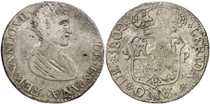 1809. Fernando VII. Lleida. 5 pesetas. ... 