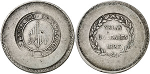 1823. Fernando VII. Mallorca. 5 pesetas. ... 