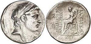 (155-154 a.C.). Imperio Seléucida. Demetrio ... 