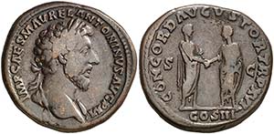 (161 d.C.). Marco Aurelio. Sestercio. (Spink ... 