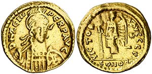 Zenón (474-491). Constantinopla. Sólido. ... 