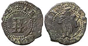 (1600-1603). Felipe III. Perpinyà. 1 diner. ... 