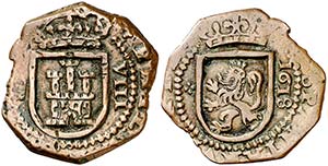 1618. Felipe III. Madrid. 8 maravedís. ... 