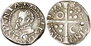 1621. Felipe III. Barcelona. 1/2 croat. ... 