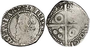 1599. Felipe III. Barcelona. 1 croat. (Cal. ... 