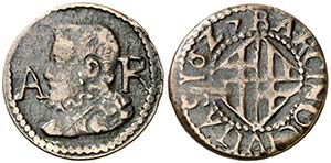 1627. Felipe IV. Barcelona. 1 ardit. (Cal. ... 