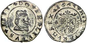1663. Felipe IV. Granada. N. 8 maravedís. ... 