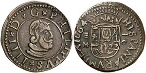 1664. Felipe IV. Valladolid. M. 16 ... 