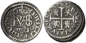 1627. Felipe IV. Segovia. P. 1/2 real. (Cal. ... 