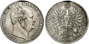 1859. Alemania. Prusia. Federico Guillermo ... 