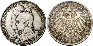 1901. Alemania. Prusia. Guillermo II. 5 ... 
