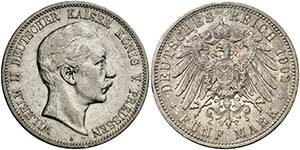 1902. Alemania. Prusia. Guillermo II. A ... 