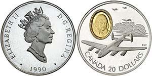 1990. Canadá. Isabel II. 20 dólares. (Kr. ... 