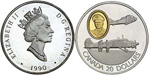 1990. Canadá. Isabel II. 20 dólares. (Kr. ... 