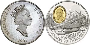1991. Canadá. Isabel II. 20 dólares. (Kr. ... 