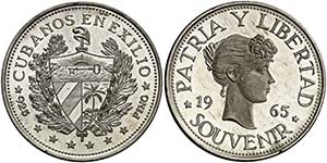 1965. Cuba. 1 peso souvenir. (Kr.UWC. M4). ... 