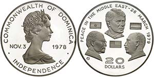 1978. Dominica. Isabel II. 20 dólares. (Kr. ... 