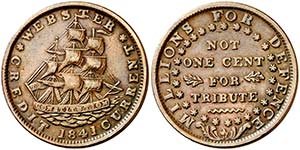 1841. Estados Unidos. Jetón. 9 g. CU. ... 