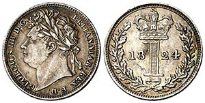 1824. Gran Bretaña. Jorge III. 1 penique. ... 