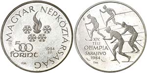 1984. Hungría. 500 florines. (Kr. 641). ... 