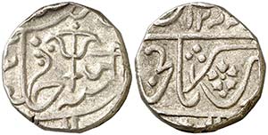 AH 1244 (1828). India. Gwailor. Akbar II. 1 ... 