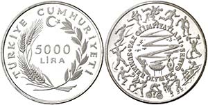 (1984). Turquía. 5000 liras. (Kr. 970). ... 