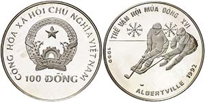 1990. Vietnam. 100 dong. (Kr. 32). 15,96 g. ... 