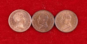 1906, 1912 y 1913. Alfonso XIII. 1 céntimo. ... 