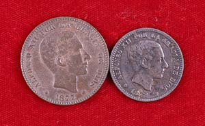 1877-1879. Alfonso XII. 5 y 10 céntimos. ... 