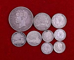 1869 a 1926. 50 céntimos (cuatro), 1 ... 