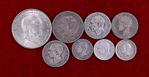 1876 a 1966. 50 (tres) céntimos, 1 (tres), ... 
