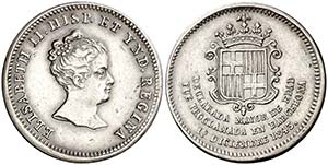 1843. Isabel II. Barcelona. Medalla de ... 