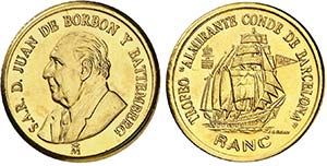 Juan de Borbón. Medalla. 3,83 g. Ø 18 mm. ... 