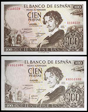 1965. 100 pesetas. (Ed. D71 y D71a) (Ed. 470 ... 
