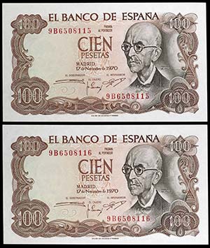1970. 100 pesetas. (Ed. D73c var) (Ed. ... 