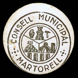 Martorell. 10 céntimos. (T. 1654). Escaso. ... 