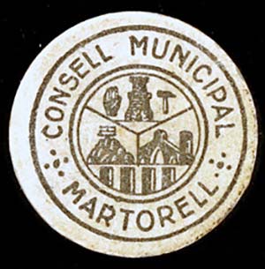 Martorell. 5 céntimos. (T. 1655). Cartón ... 