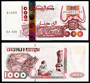 1998. Argelia. Banco de Argelia. 1000 ... 