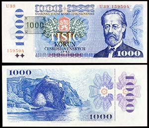 1985. República Checa. Banco Nacional. 1000 ... 