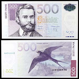 2000. Estonia. Banco de Estonia. 500 ... 
