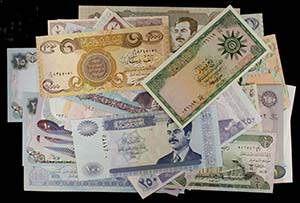 Iraq. 51 billetes de distintos valores y ... 