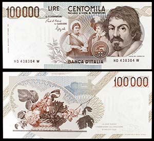 1983. Italia. Banco de Italia. 100000 liras. ... 