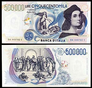 1997. Italia. Banco de Italia. 500000 liras. ... 