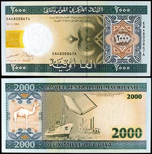 2004. Mauritania. Banco Central. 2000 ... 