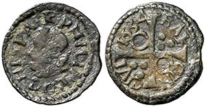 1634. Felipe IV. Barcelona. 1 diner. (Cal. ... 