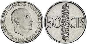 1966*1970. Estado Español. 50 céntimos. ... 