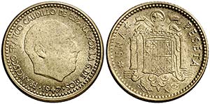 1947*1949. Estado Español. 1 peseta. (Cal. ... 