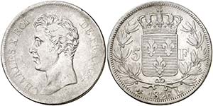 1826. Francia. Carlos X. L (Bayona). 5 ... 